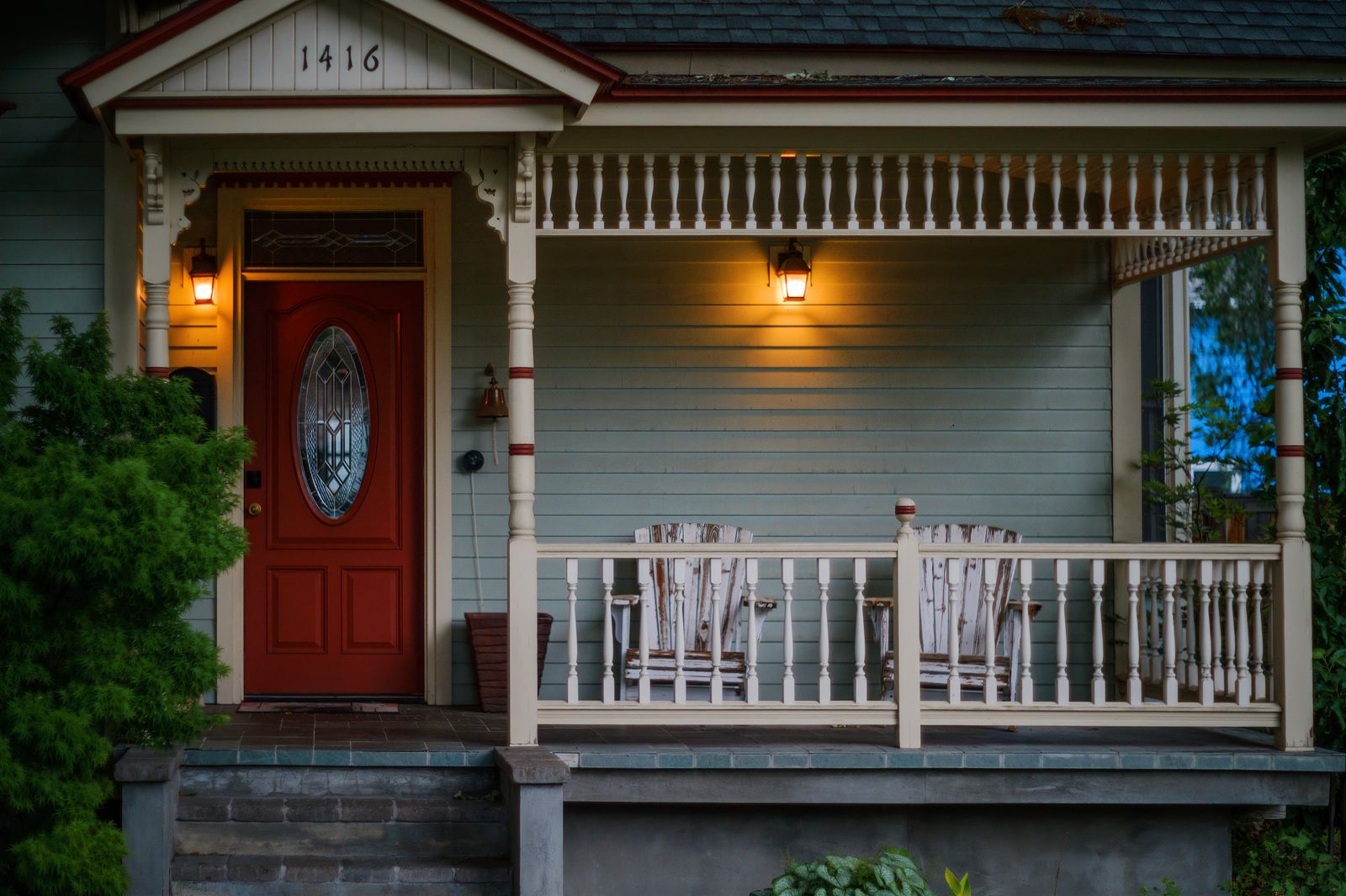 Front porch and door of a home after an NC attorney closing
